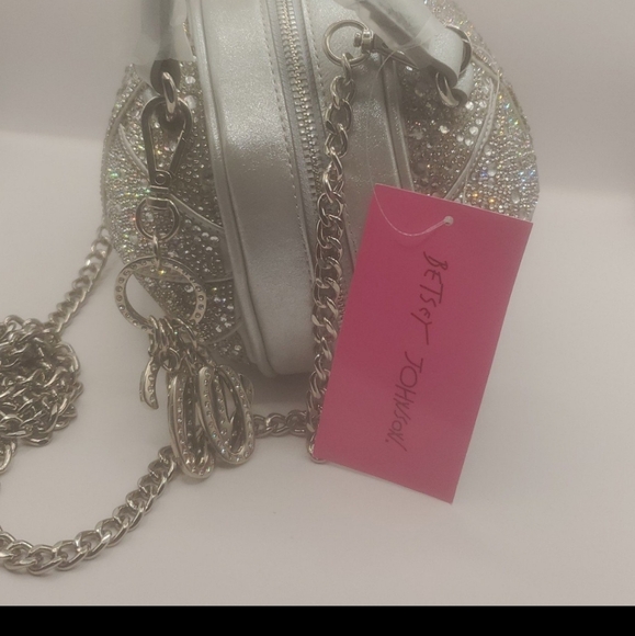 Betsey Johnson Limited Edition NYE 2020 Ball Drop Crossbody, Silver - Picture 7 of 9